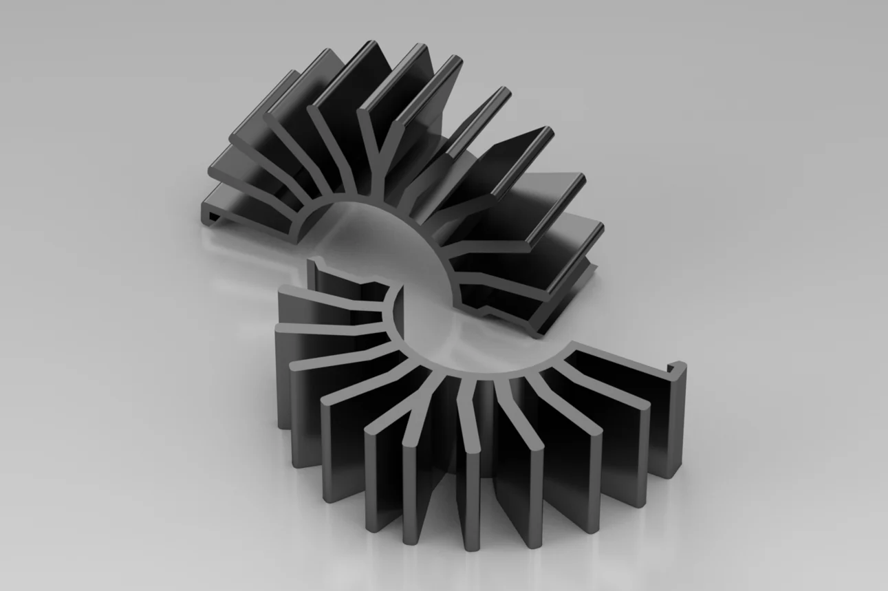 Ice Clips aluminum heatsink design shown in a product render