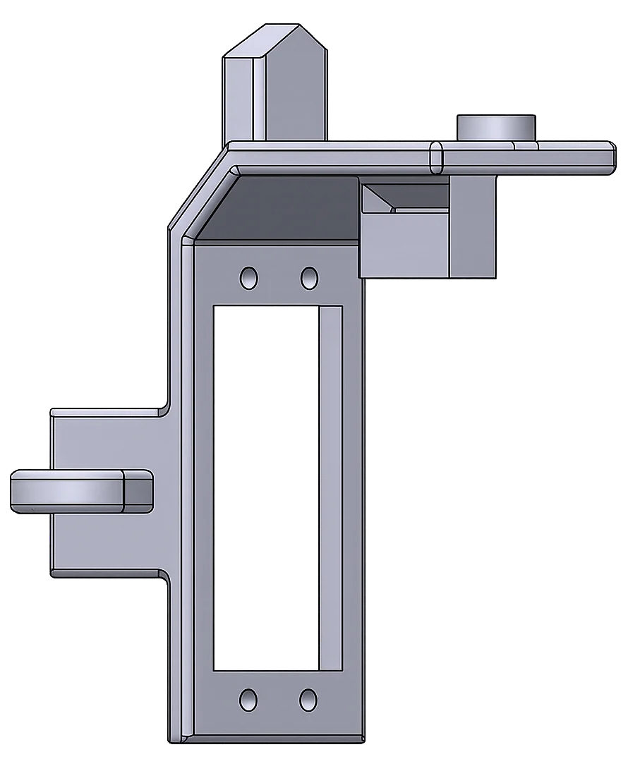 Sentinel gimbal arm prototype used to investigate mechanical geometry and clearance